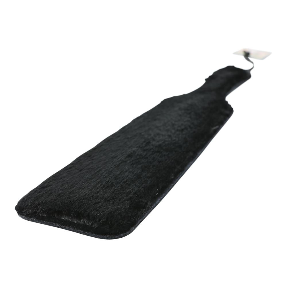 Leather Paddle With Black Fur