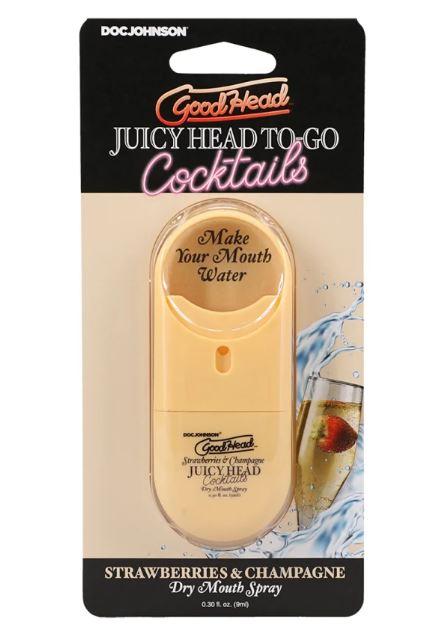 Goodhead Juicyhead Cocktails Dry Mouth Spray To-go Strawberries & Champagne 0.30F