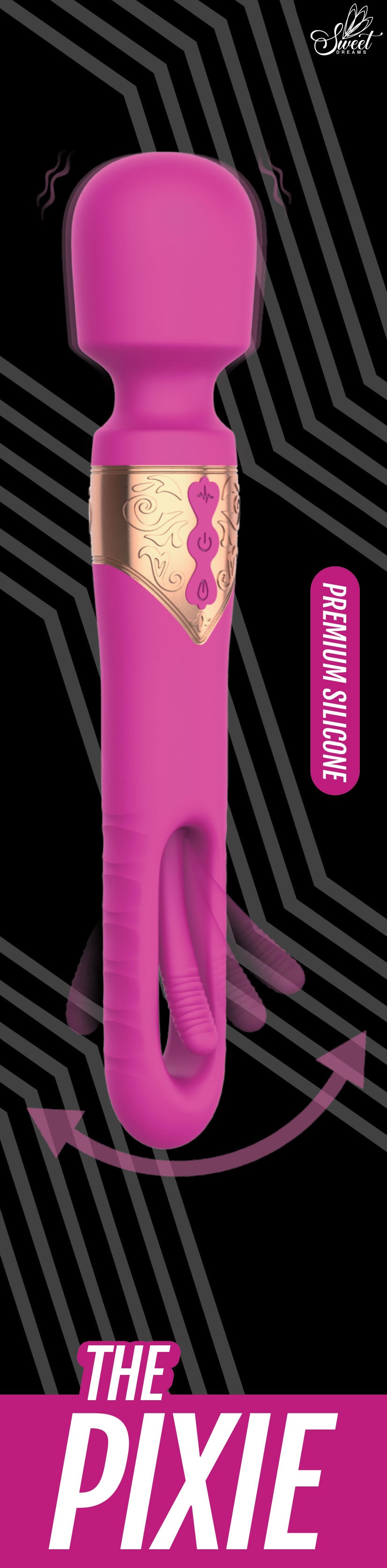 Ellie Flicking Wand - Hot Pink