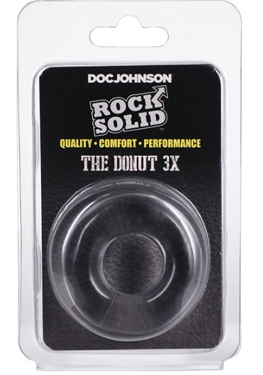 Rock Solid 3 Clear Donut Ring