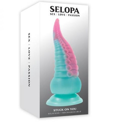 Selopa Stuck On You Rechargeable Vibrating Dildo Silicone Multicolor