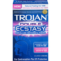Trojan Double Ecstasy Latex Condoms (10 Pack)