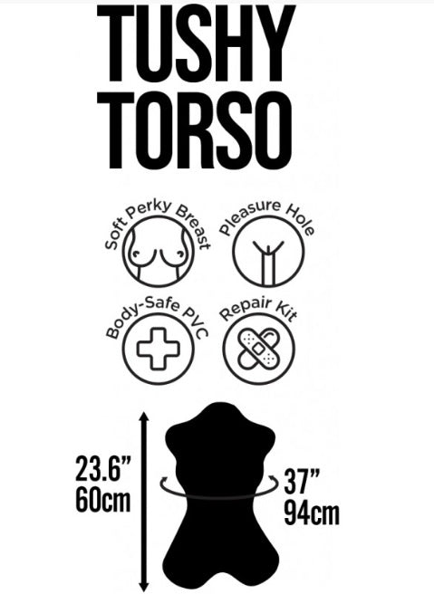 Tushy Torso Blow Up Doll With Vaginal Hole