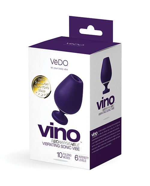 Vedo Vino Rechargeable Vibrating Sonic Vibe Purple