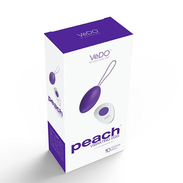 VeDO Peach Rechargeable Egg Vibe - Into You Indigo