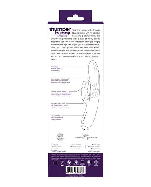 Vedo Thumper Bunny Rechargeable Dual Vibe Deep Purple