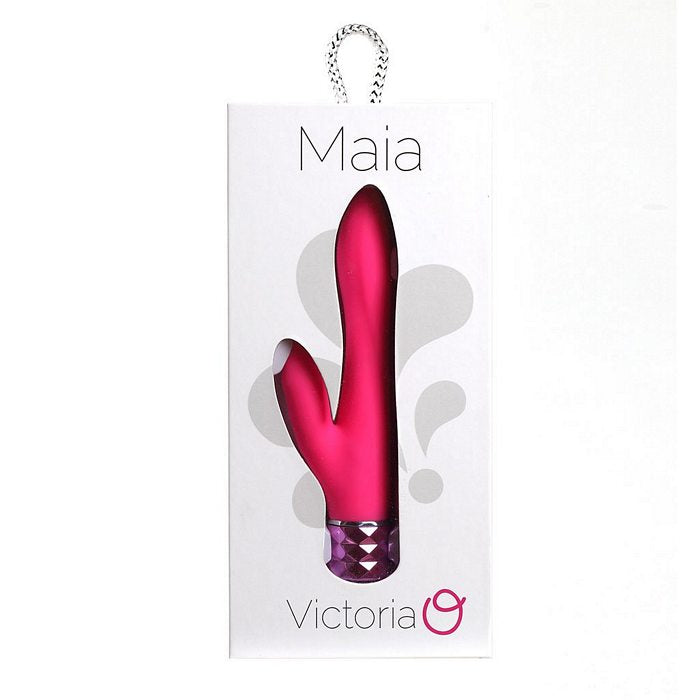 Rechargeable Silicone Dual Vibe Victoria Neon Pink