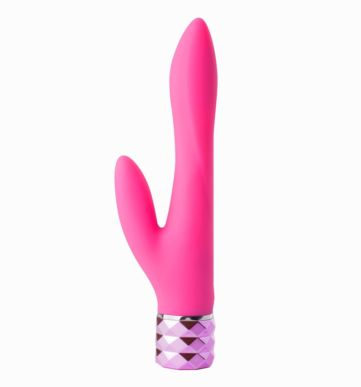 Rechargeable Silicone Dual Vibe Victoria Neon Pink