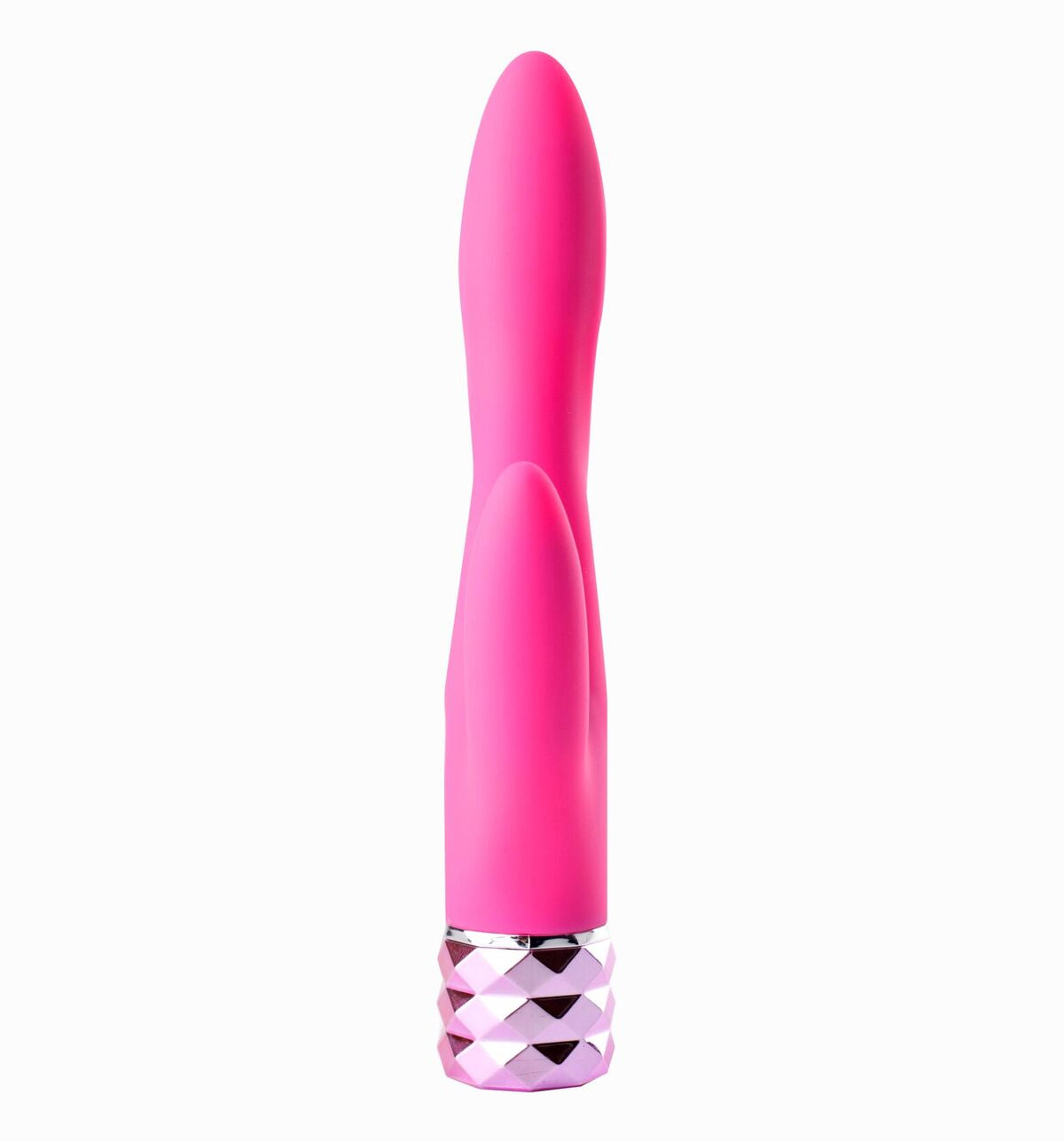 Rechargeable Silicone Dual Vibe Victoria Neon Pink