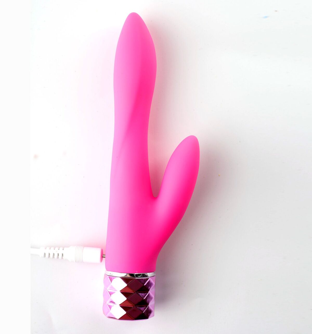 Rechargeable Silicone Dual Vibe Victoria Neon Pink