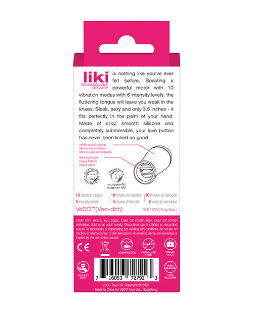 Vedo Liki Rechargeable Flicker Foxy Pink