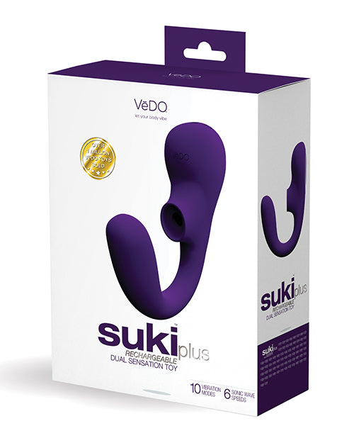 Vedo Suki Plus Rechargeable Dual Sonic Vibe Deep Purple