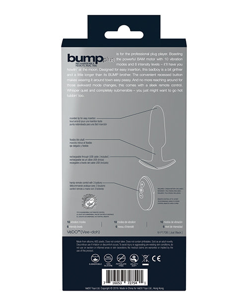 Bump Plus Rechargeable Remote Control Anal Vibe