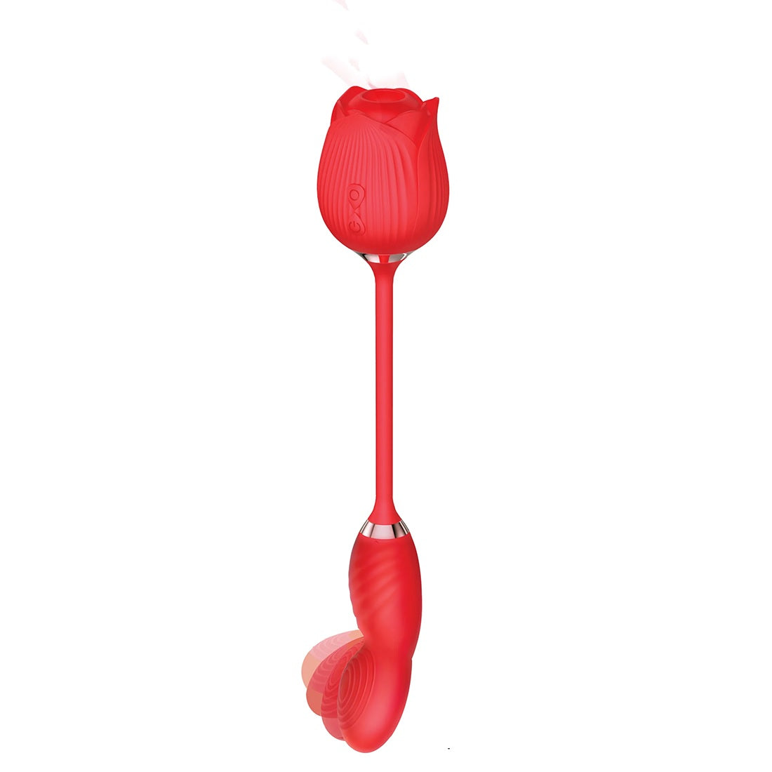 Wild Rose Suction & Come Hither Vibrator - Red