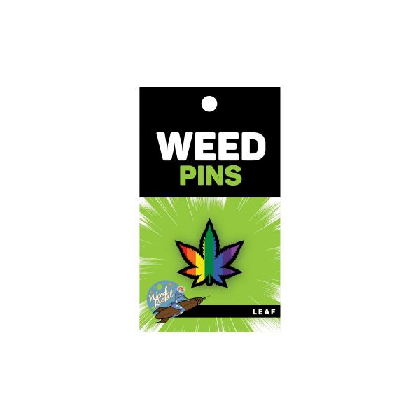 Weed Pin Green Marijuana Leaf