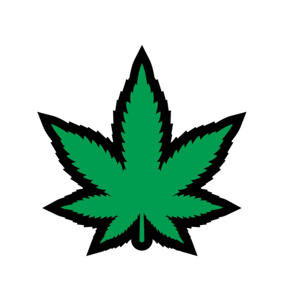 Weed Pin Green Marijuana Leaf