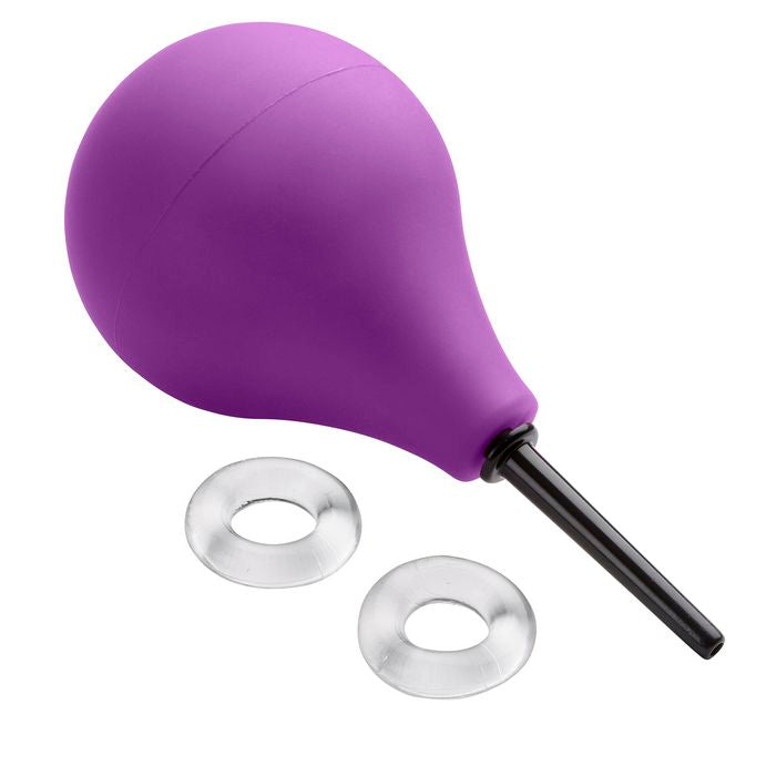 Cloud 9 Fresh + Deluxe Anal Soft Tip Enema Douche 7.6oz EZ Squeeze Bulb & 2 C-rings