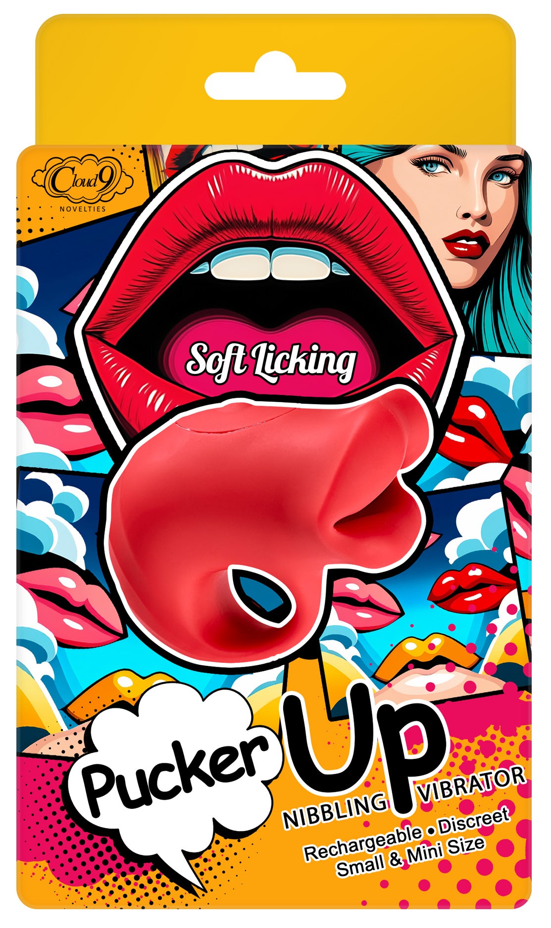 Pucker Up Lips with Ergonomic Finger Hold Red