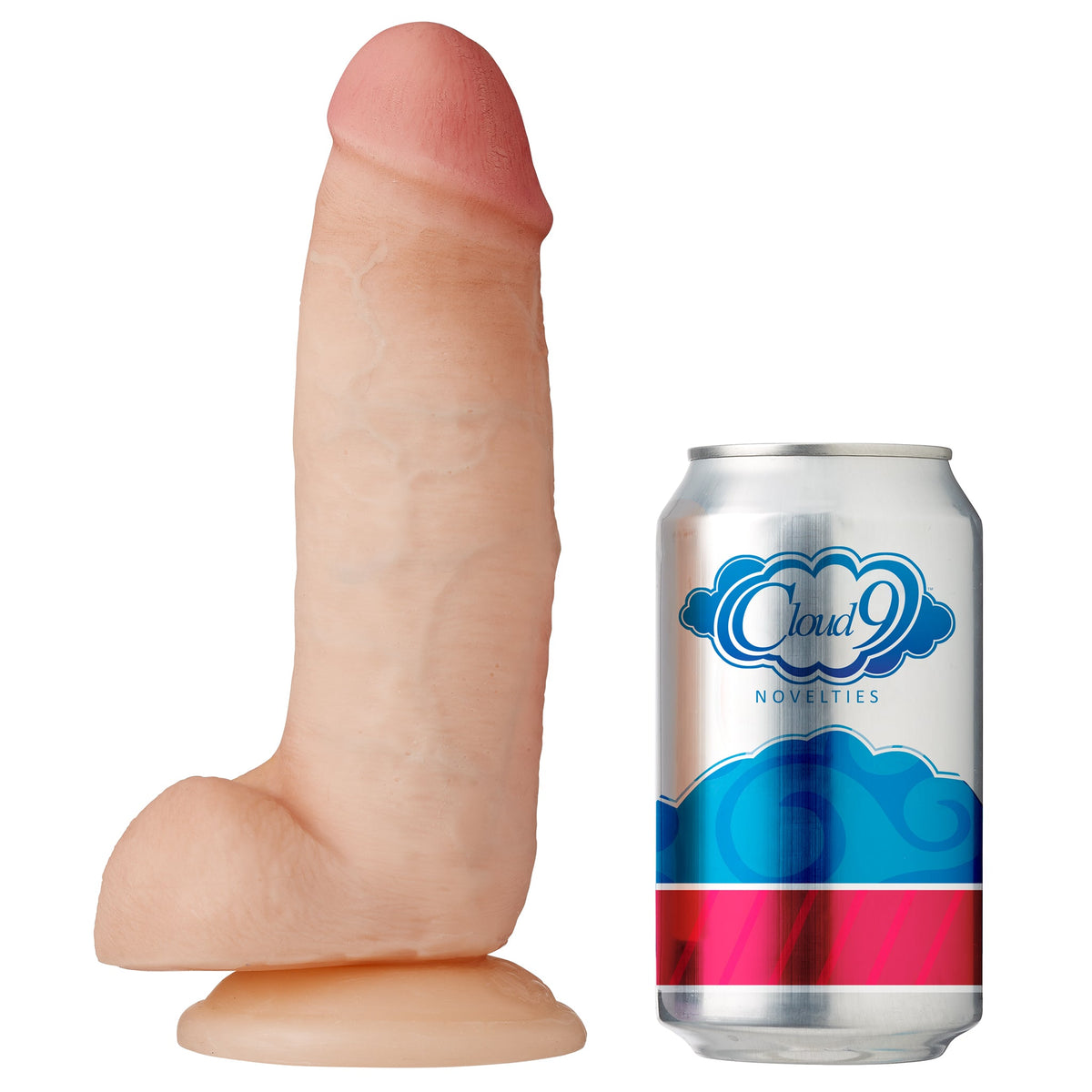 Cloud 9 Dual Density Dildo Touch Thick W/ Realistic Painted Veins & Balls 8 in Beige