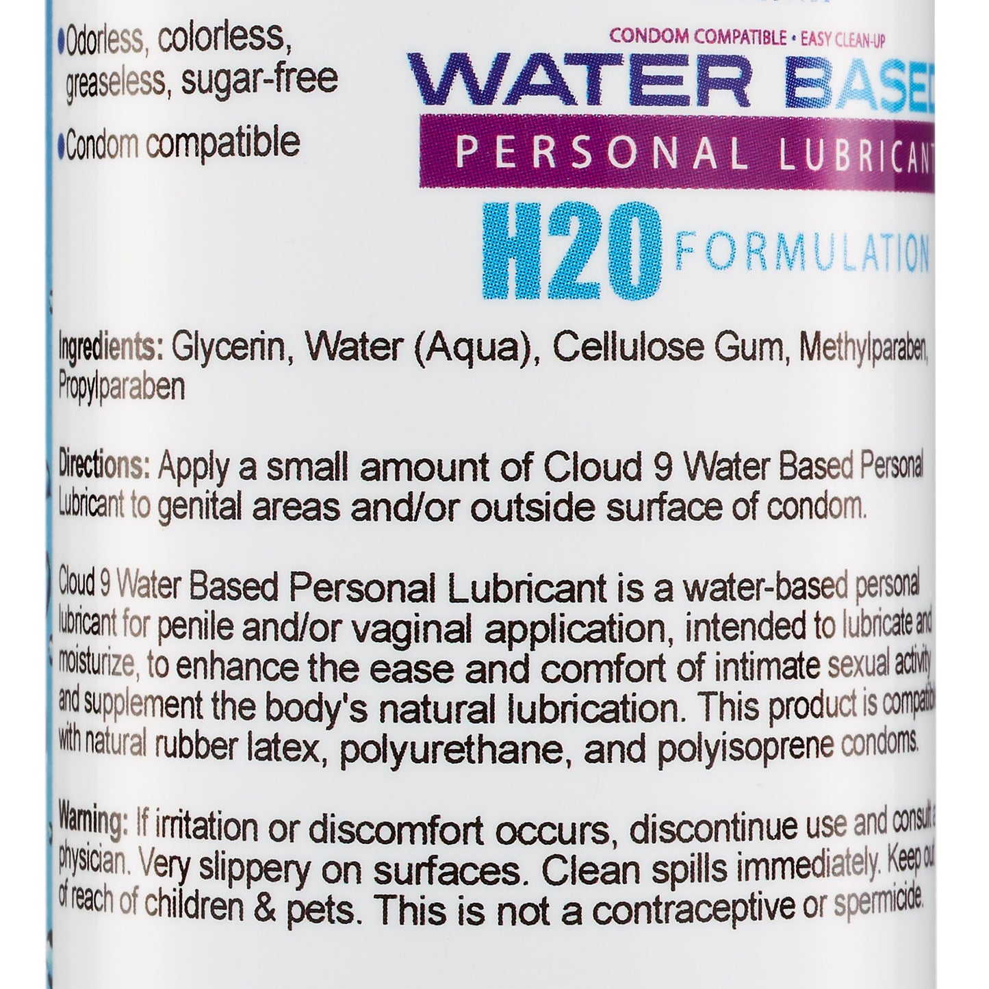 Cloud 9 Water Based Personal Lubricant 4oz