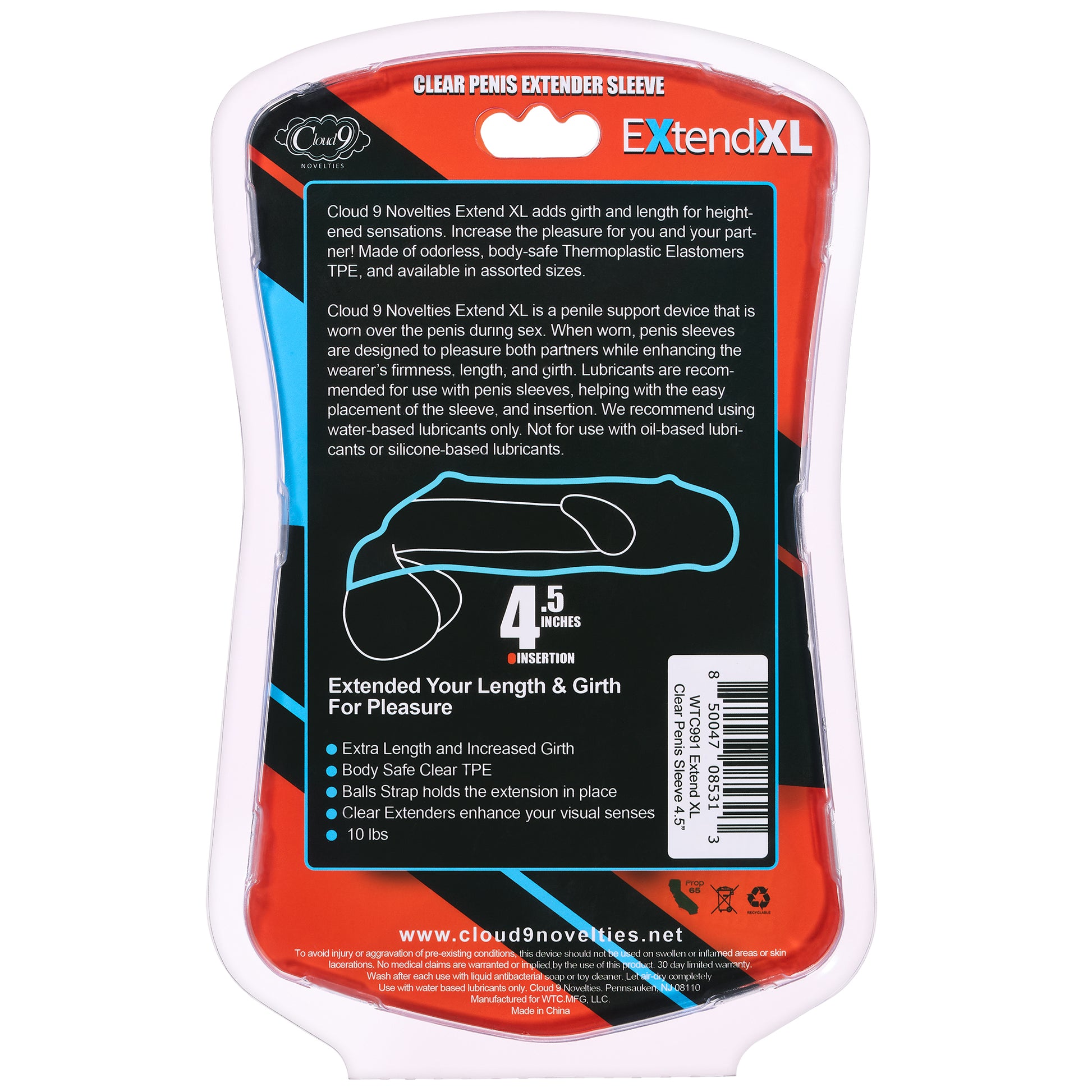Cloud 9 Penis Sleeve LN0617 4-1/2