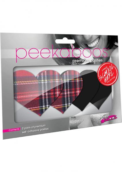 Peekaboos Schoolgirl Hearts Pasties O/S