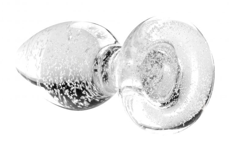 Glow-In-The-Dark Glass Anal Plug - Medium