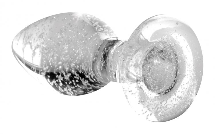 Glow-In-The-Dark Glass Anal Plug - Small