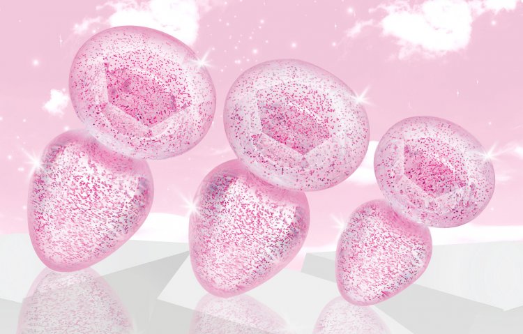 Glitter Gem Anal Plug Set - Pink