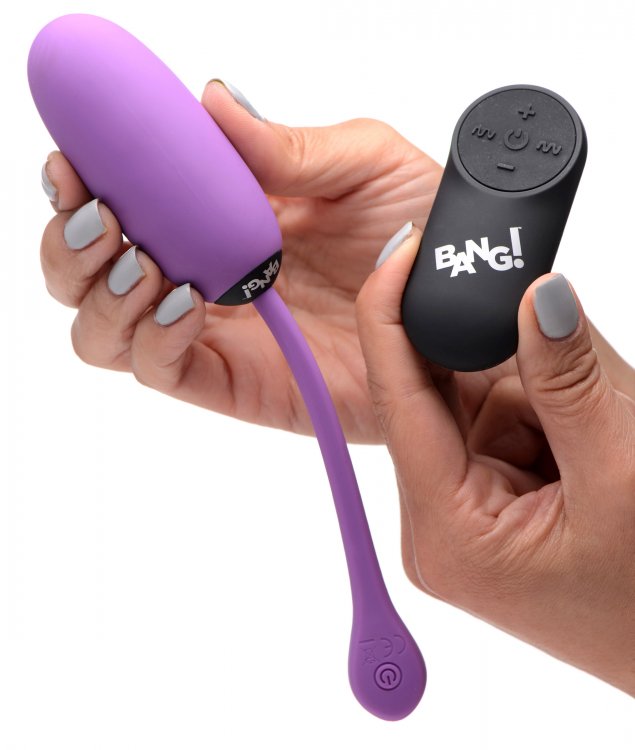 Remote Control 28X Silicone Plush Egg - Purple
