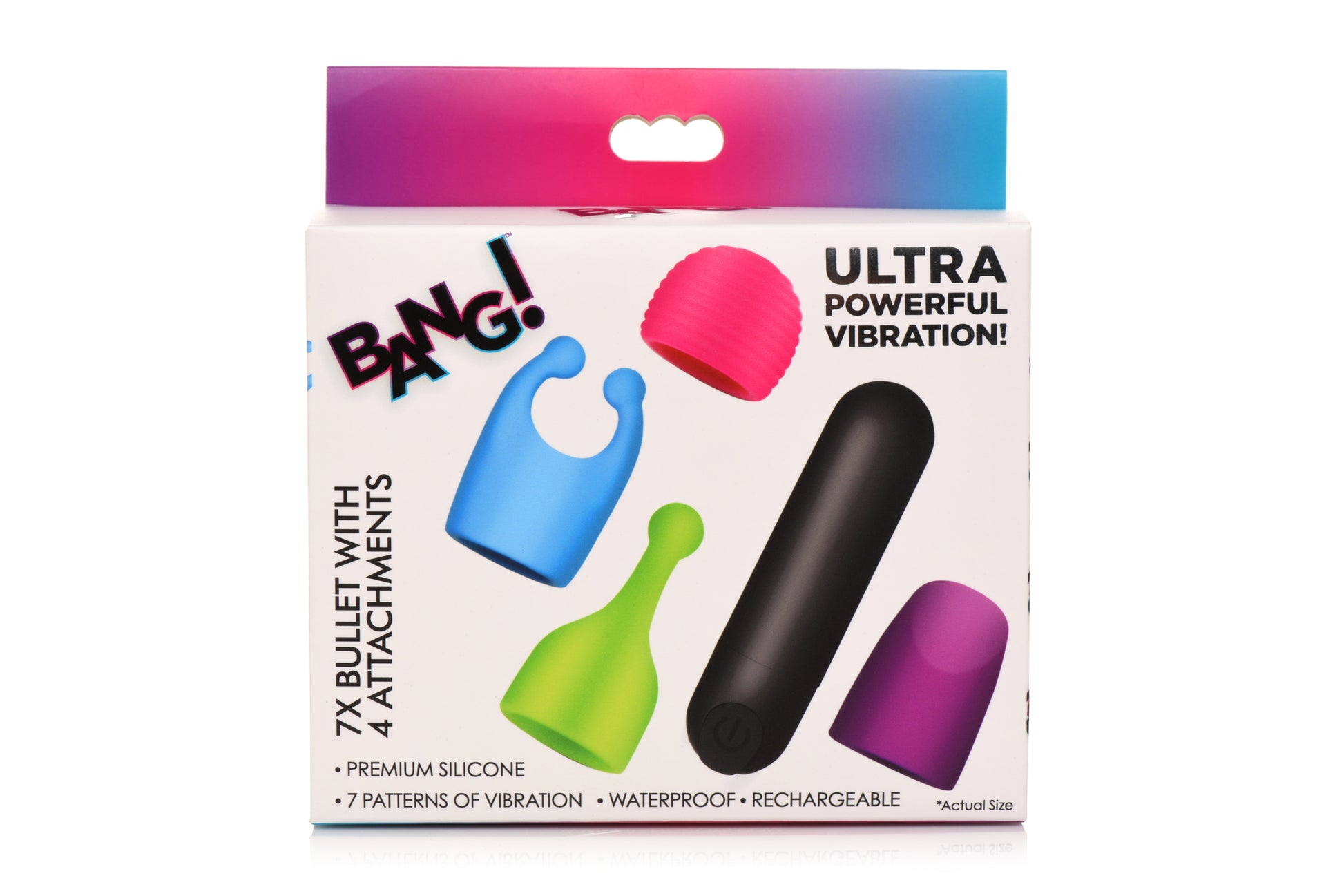 7X Rechargeable Bullet with 4 Attachments