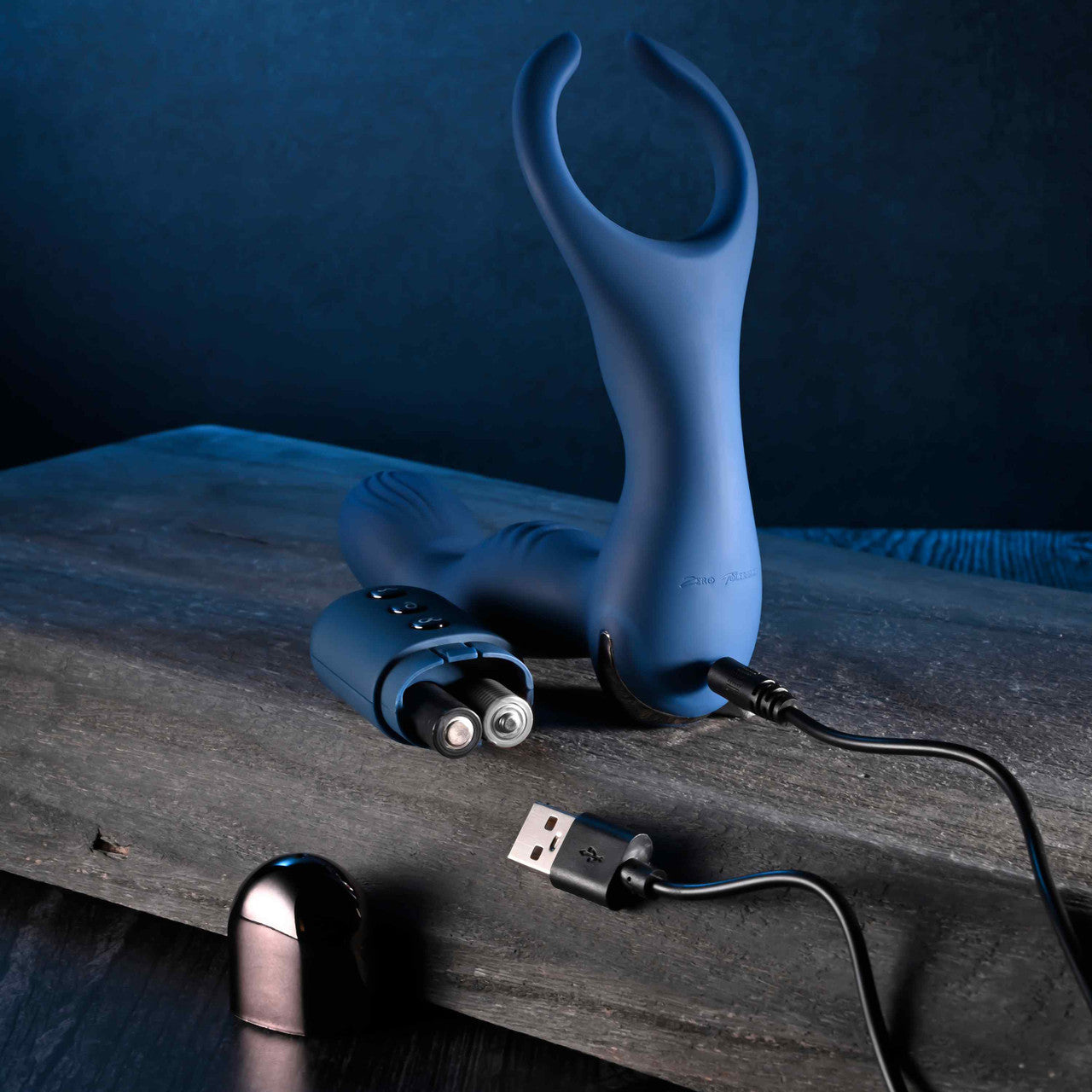 Zero Tolerance By All Means Rechargeable Vibrating Prostate Vibrator With Remote Silicone Blue