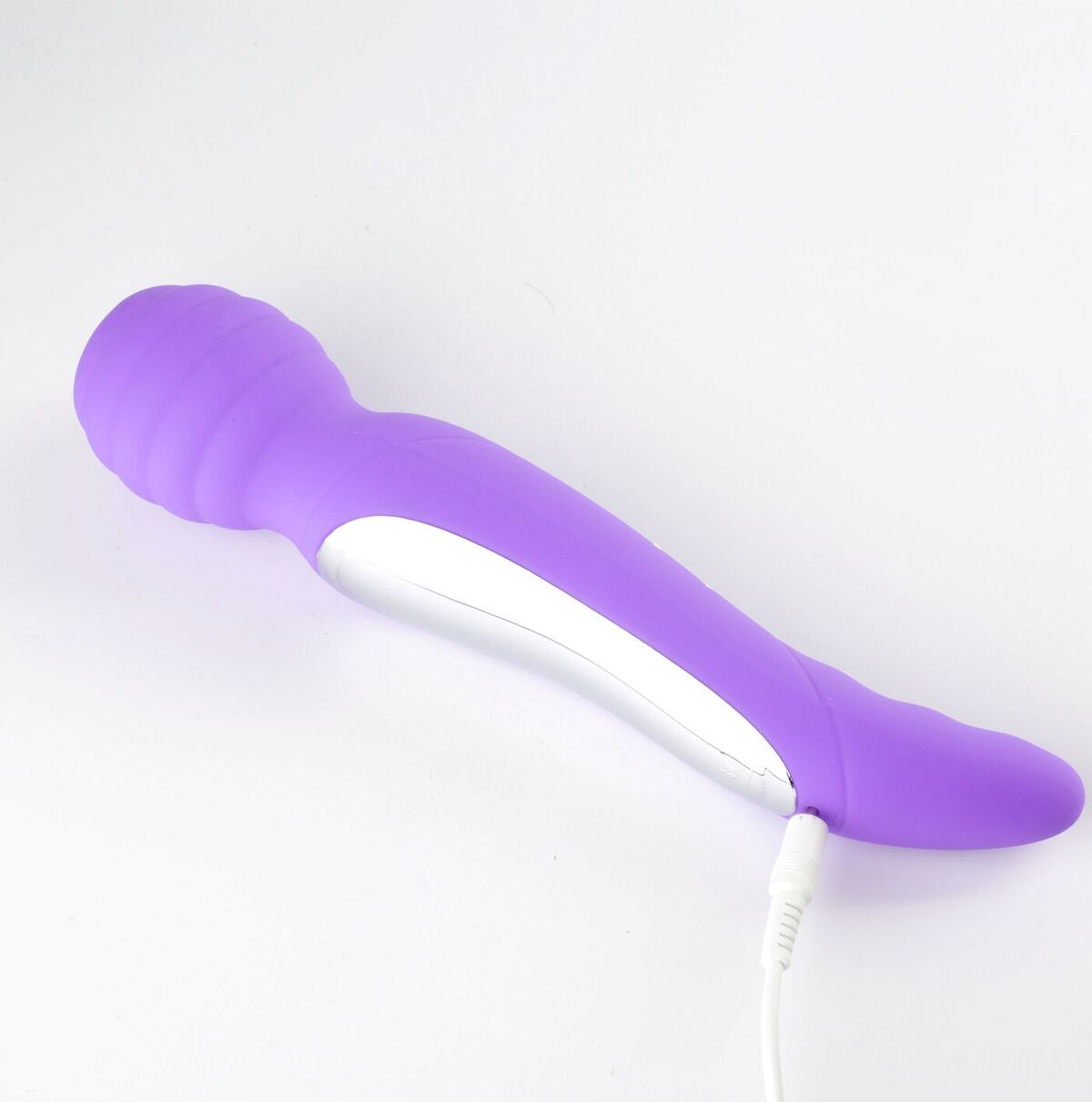 Twisty Dual Vibrating Wand Neon Purple