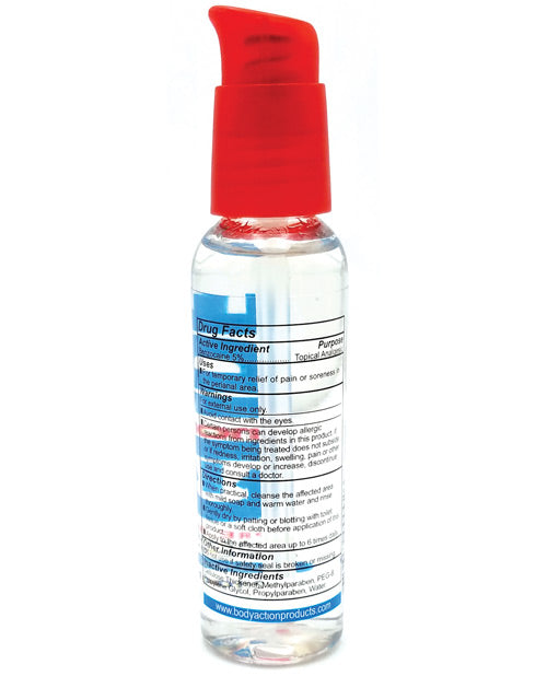 Body Action Anal Glide Extra 2 Fl Oz Water Based Desensitizing Lubricant