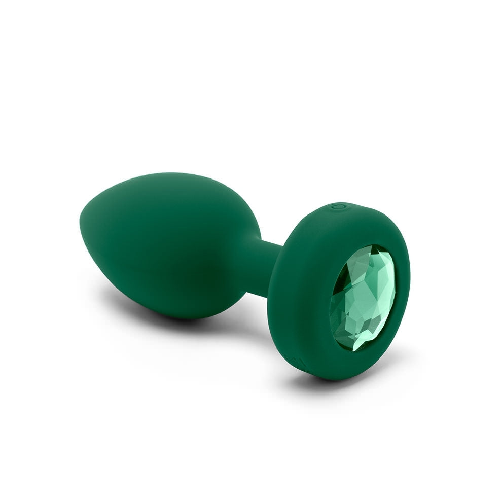 B-vibe Vibrating Jewels - Remote Control- Rechargeable - Emerald (m/l)
