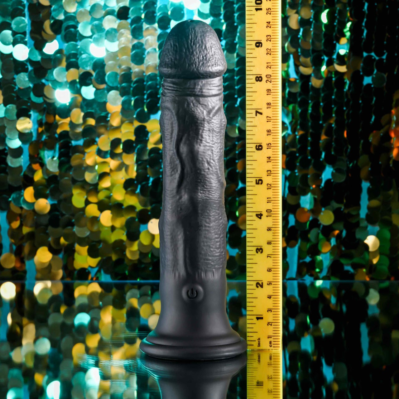 Evolved Black Thunder Vibrating Dildo With Moving Beads And Remote Control