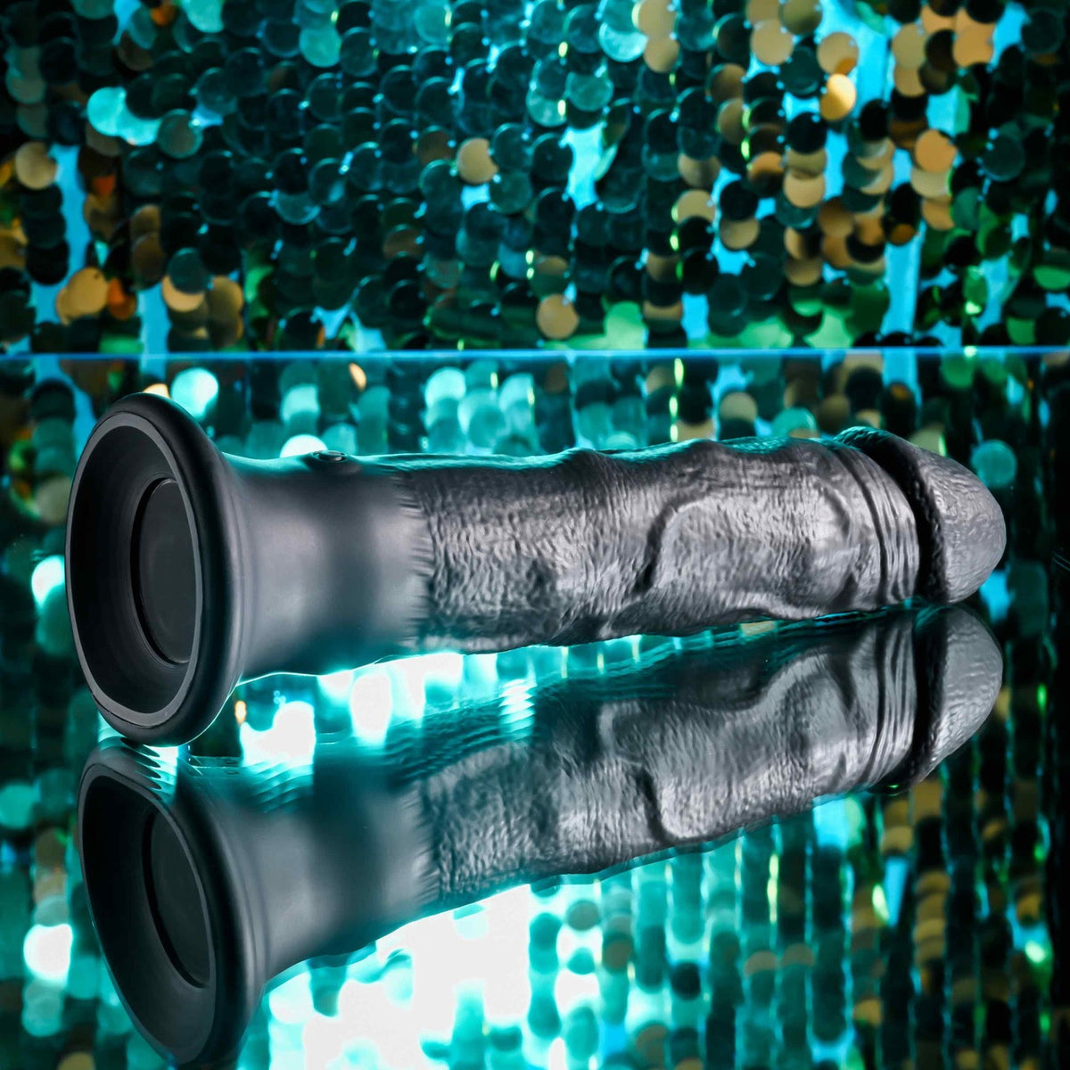Evolved Black Thunder Vibrating Dildo With Moving Beads And Remote Control