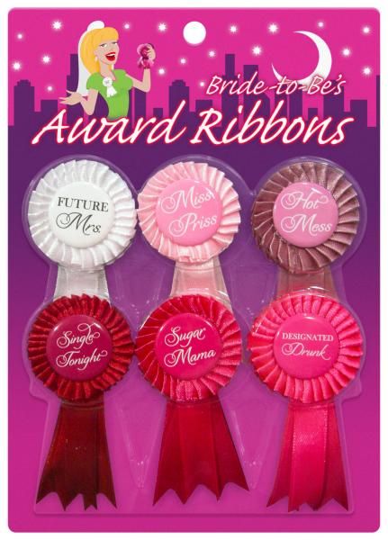 Bride To Be Award Ribbons 6 Pack