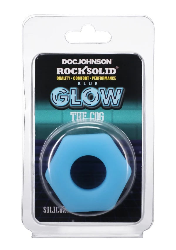 Rock Solid Sila-flex Glow-in-the-dark The Cog C-ring Blue