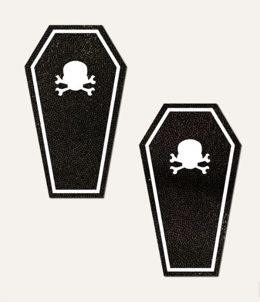 Pastease Coffin with Glow IN the Dark Breast Pasties