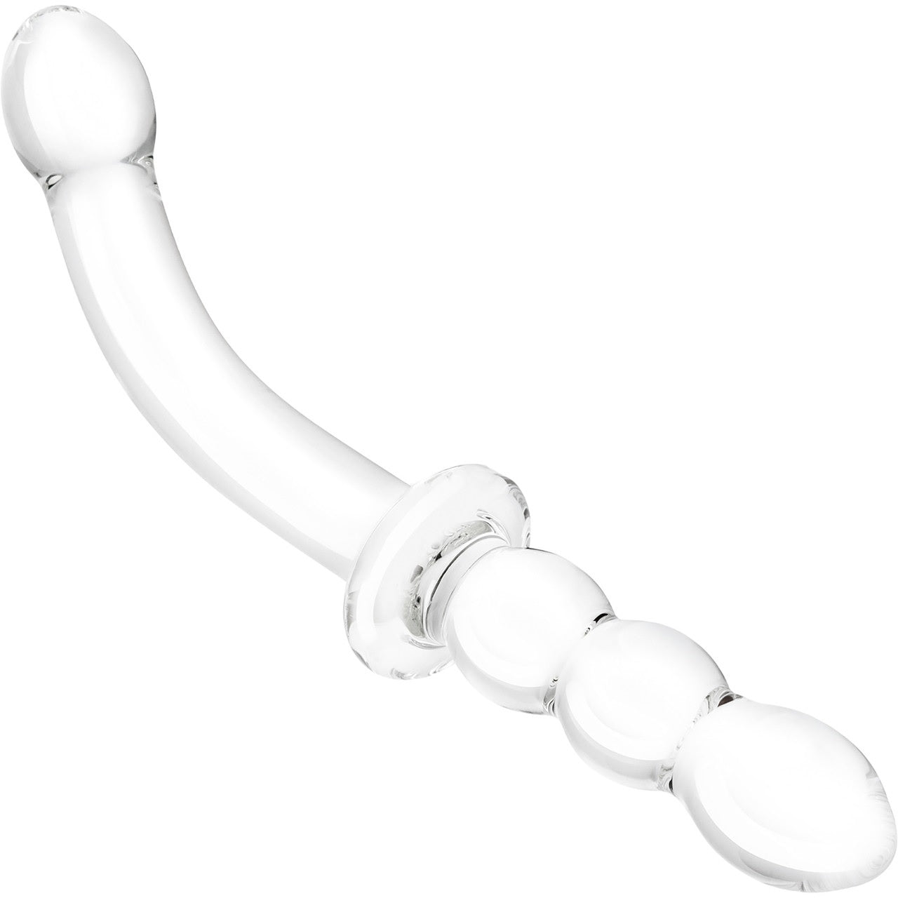 Girthy Rib Gspot Glass Dildo Handle