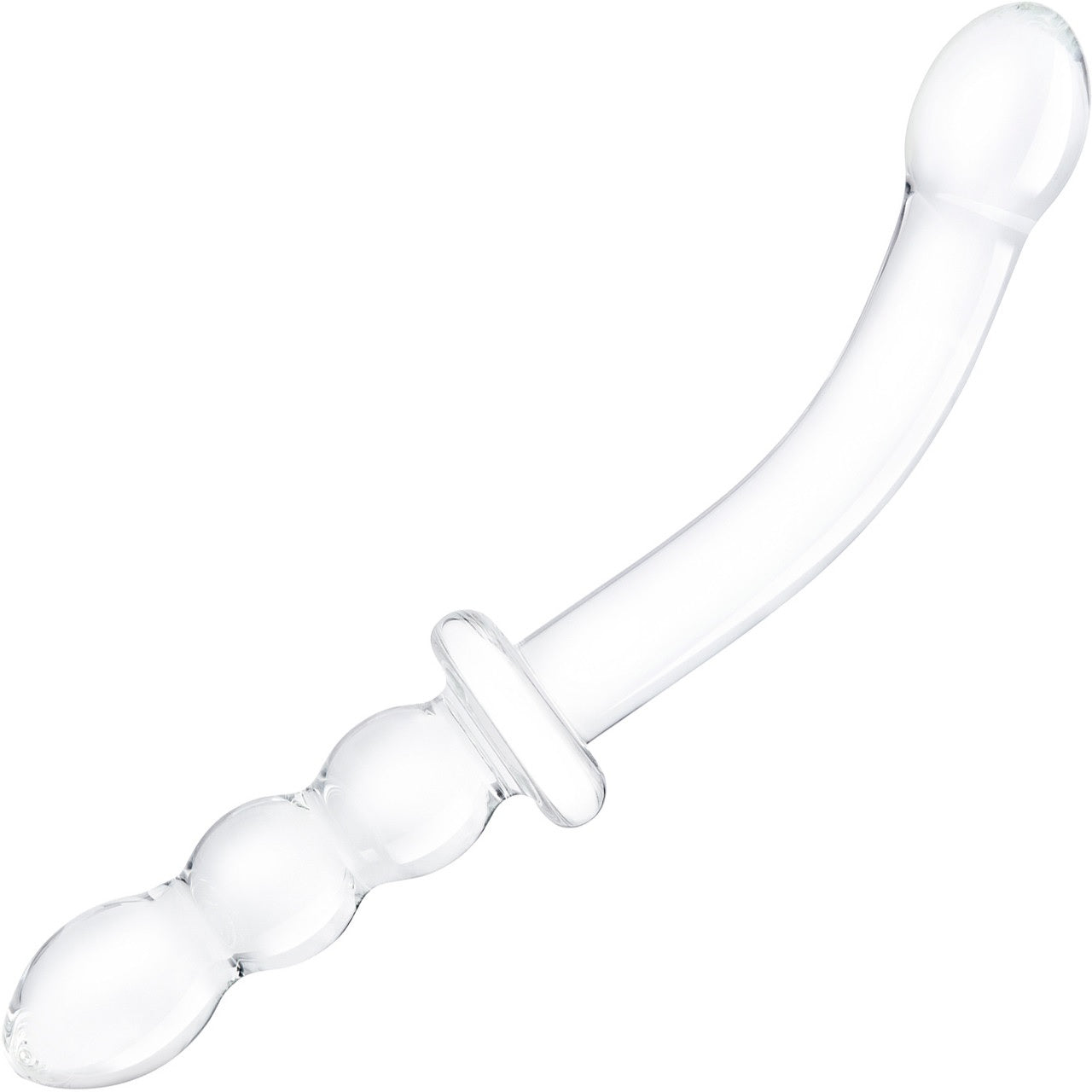 Girthy Rib Gspot Glass Dildo Handle