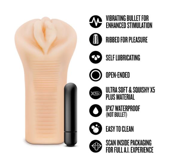 Enlust Emma Male Masturbator W/ Bullet Vibrator