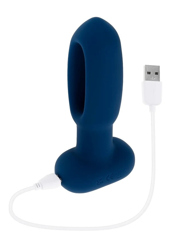 Evolved The Flapper Rechargeable Vibrator With Remote Silicone Blue