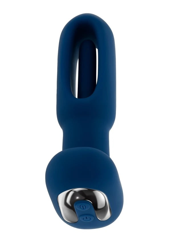 Evolved The Flapper Rechargeable Vibrator With Remote Silicone Blue