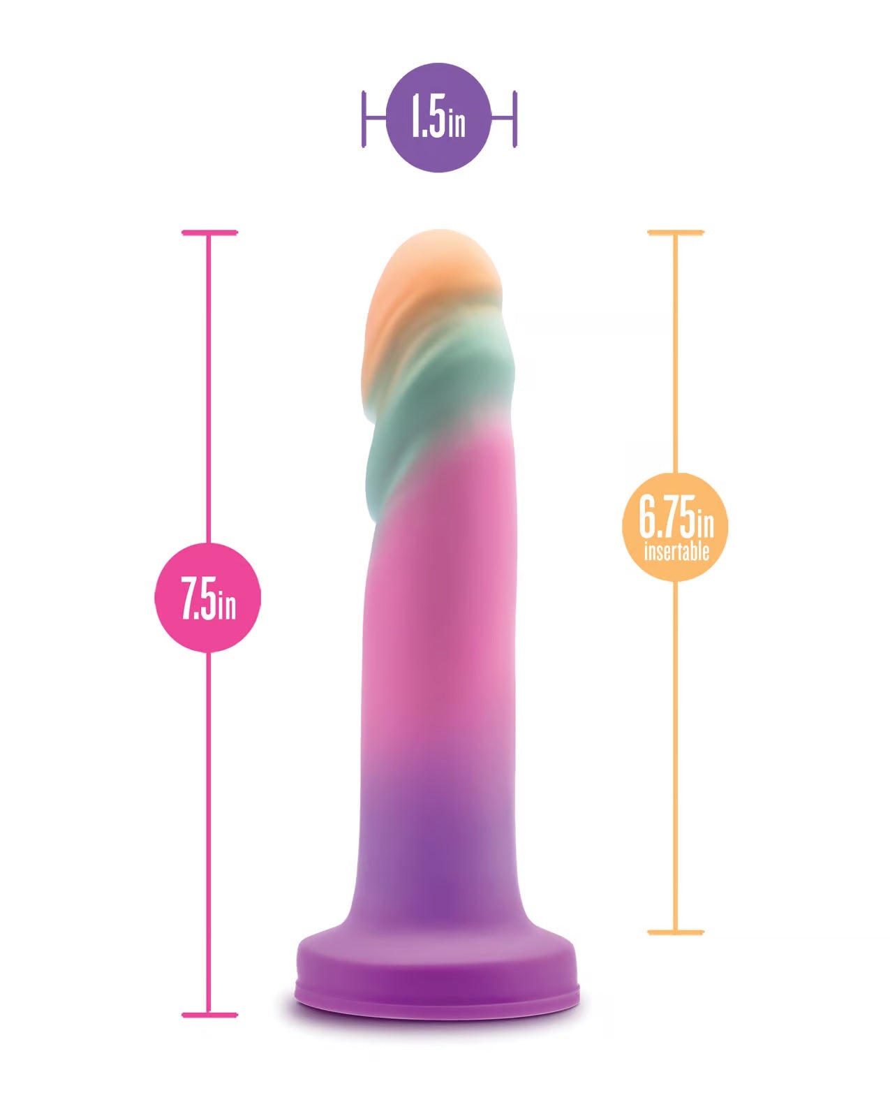 Avant Sunrise Gaze 7.5 In. Dildo Sherbet