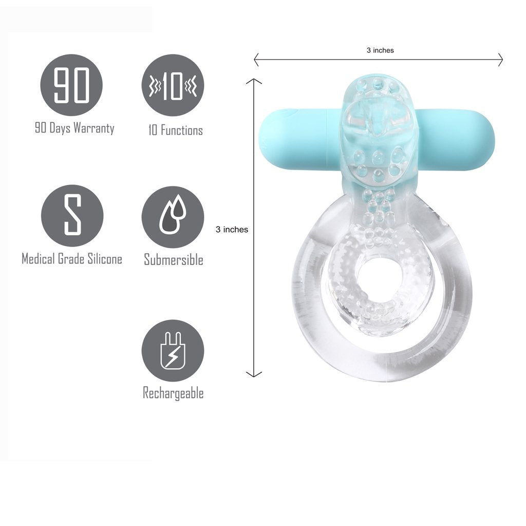 Jayden Vibrating Erection Enhancer Clear Ring