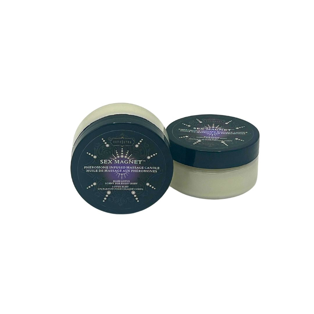 Kama Sutra Sex Magnet Massage Candle - Blue Lotus