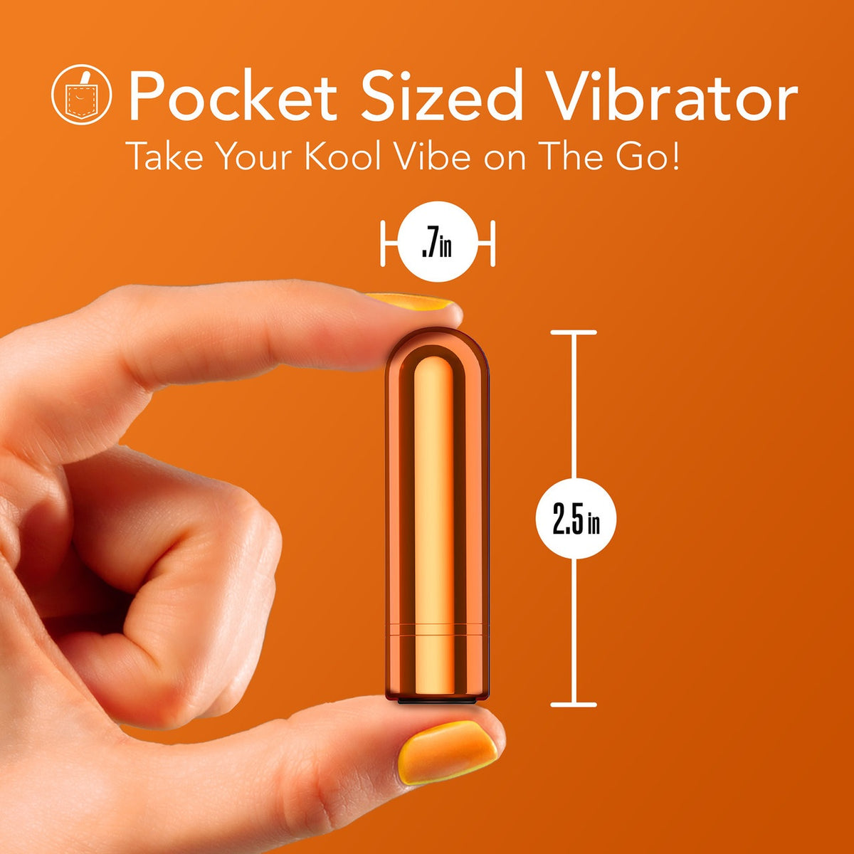 Kool Vibes Rechargeable Mini Bullet Tangerine