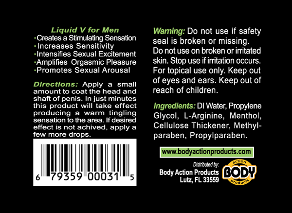 Liquid V Men Bottle .5 OZ Carded